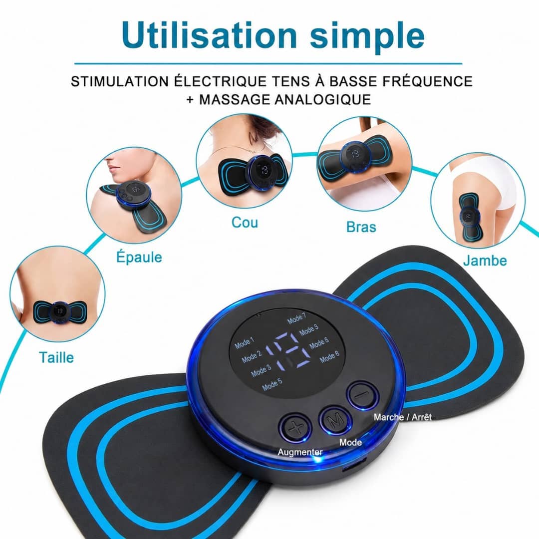 Patch de Massage Musculaire EMS-Soulagement et Relaxation