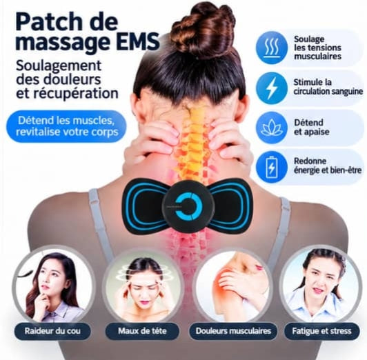 Patch de Massage Musculaire EMS-Soulagement et Relaxation